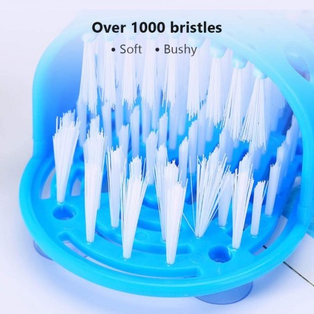 Meidong Foot Scrubber Massager Scrub Cleaner Dead Skin Exfoliator Callus Remover for Shower Floor with Pumice Stone and Suction Cups